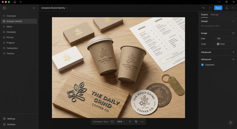 Brand Identity & Mockup Design for The Daily Grind Coffee Co.